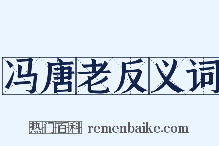 冯唐老反义词是什么意思的图片